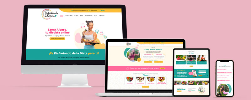 Página Web Profesional Disfrutando de la Dieta