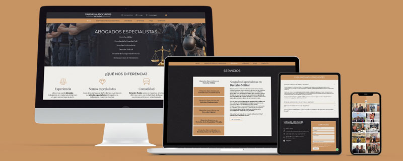 Pagina Web Profesional - Vargas y Asociados abogados